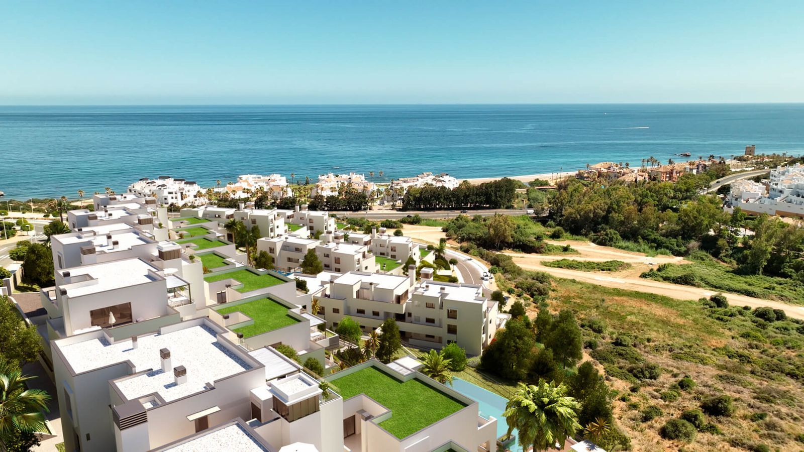 Apartamentos modernos en Arrecife con vistas al mar.